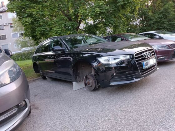 FOTO: Na 'slavki' Audi na klocnah
